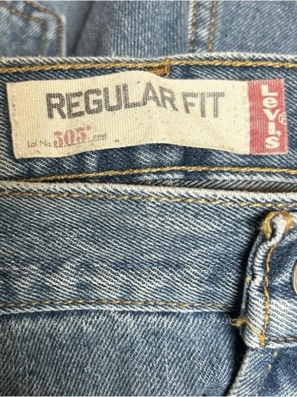 Levi's 505 Jeans Mens Size 42x32 Regular Fit Straight Leg Blue faded Wash Y2K